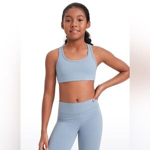 Butterluxe Girls Scoop Neck Racerback Sports Bra